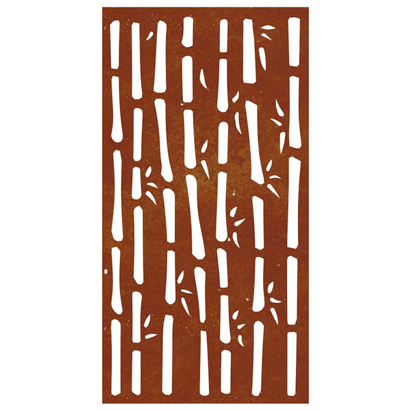 Cortenstahl Garten Wanddeko Bambus 105x55cm