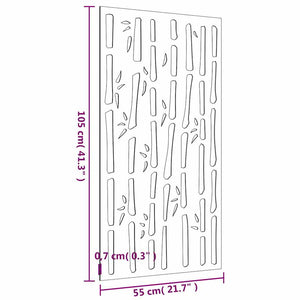 Cortenstahl Garten Wanddeko Bambus 105x55cm
