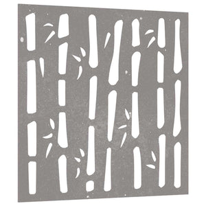 Garten Wanddeko Cortenstahl Bambus 55x55cm