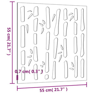 Garten Wanddeko Cortenstahl Bambus 55x55cm