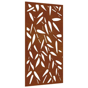 Garten Wanddeko Cortenstahl Bambus 105x55cm