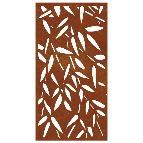 Garten Wanddeko Cortenstahl Bambus 105x55cm