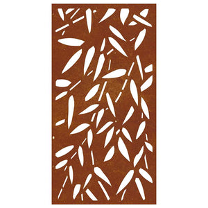 Garten Wanddeko Cortenstahl Bambus 105x55cm