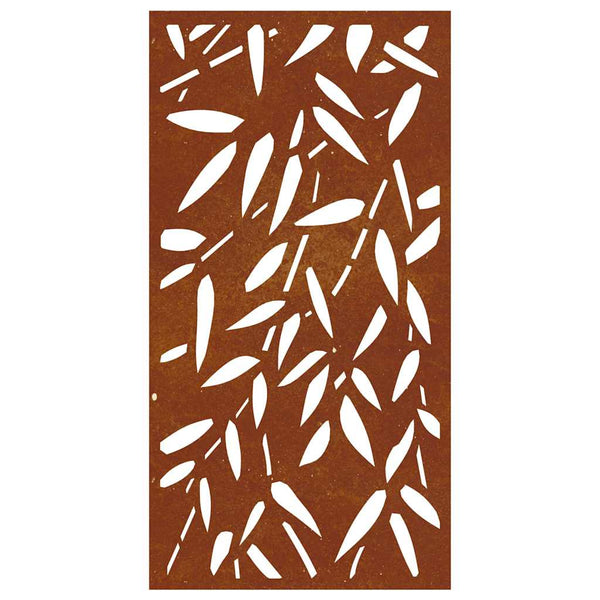Garten Wanddeko Cortenstahl Bambus 105x55cm