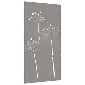 Garten Wanddeko Cortenstahl Blumen 105x55cm