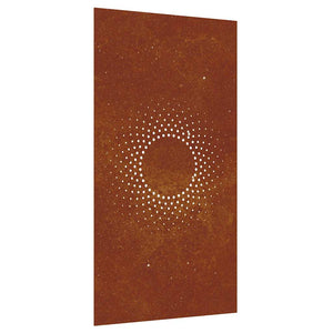 Garten Wanddeko Cortenstahl Sonne 105x55cm