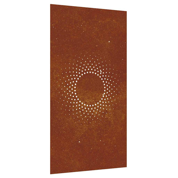 Garten Wanddeko Cortenstahl Sonne 105x55cm