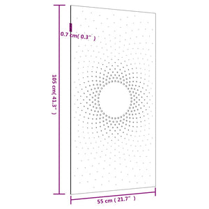 Garten Wanddeko Cortenstahl Sonne 105x55cm