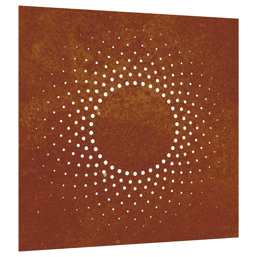 vidaXL Garden Wall Decor 55x55 cm Corten Steel Sun Design