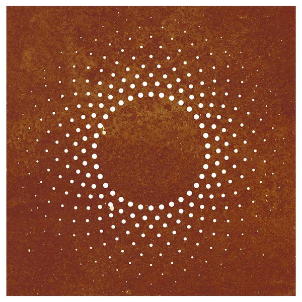 Garten Wanddeko Cortenstahl Sonne 55x55cm