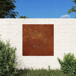Garten Wanddeko Cortenstahl Sonne 55x55cm