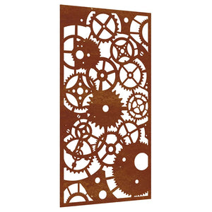 Garten Wanddeko Cortenstahl Zahnrad 105x55cm