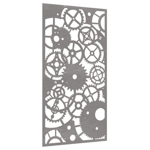 Garten Wanddeko Cortenstahl Zahnrad 105x55cm
