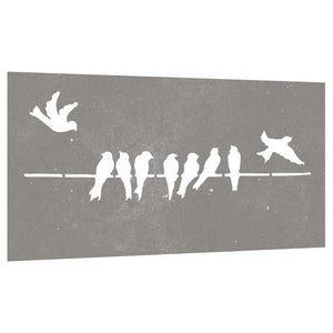 Garten Wanddeko Cortenstahl Vogel Design 105x55cm