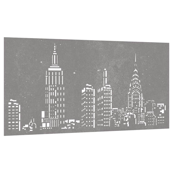Garten Wanddeko Cortenstahl Skyline 105x55 cm