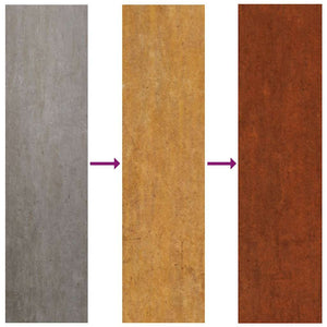 Garten Wanddeko Cortenstahl Skyline 105x55 cm