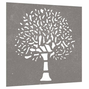 Garten Wanddeko Cortenstahl Baum 55x55 cm