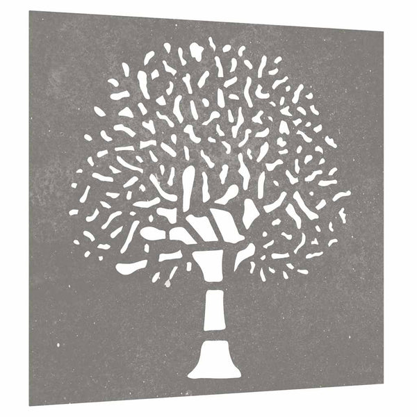 Garten Wanddeko Cortenstahl Baum 55x55 cm