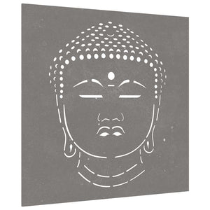 Cortenstahl Buddha Kopf Garten Wanddeko 55cm