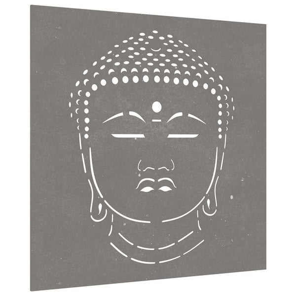 Cortenstahl Buddha Kopf Garten Wanddeko 55cm