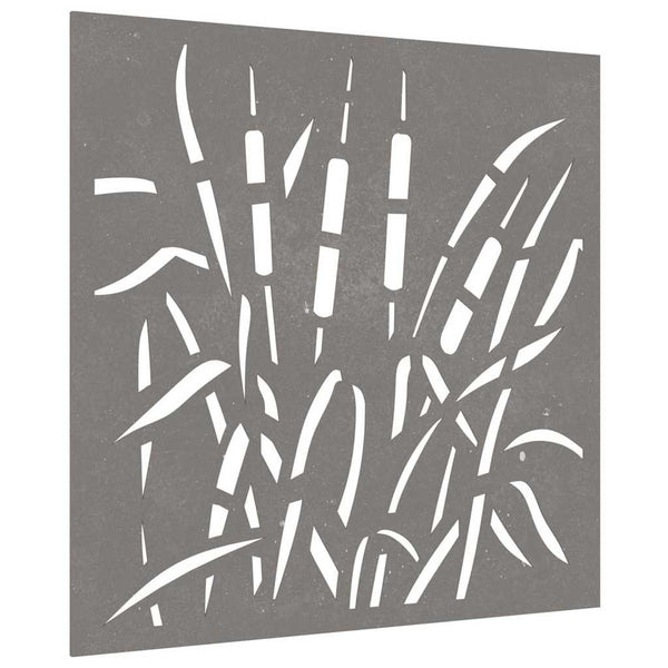 Garten Wanddeko Cortenstahl Gras 55x55 cm