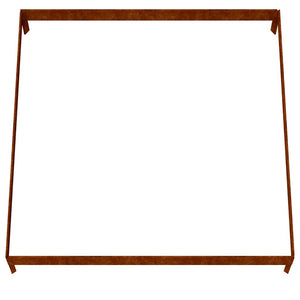 Cortenstahl Hochbeet 100x100x18,5 cm