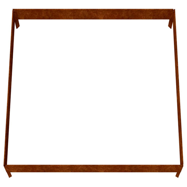 Cortenstahl Hochbeet 100x100x26 cm