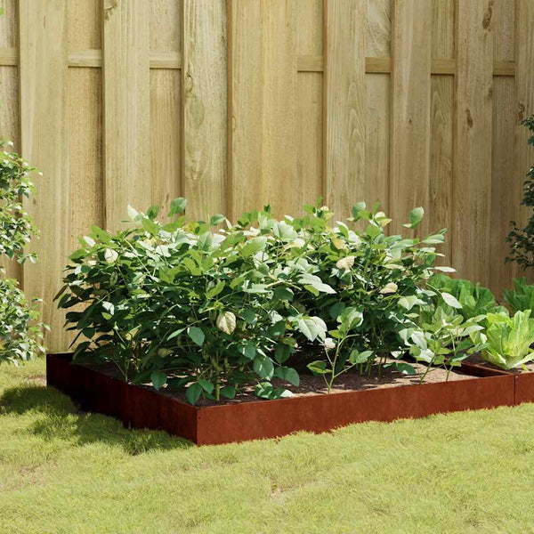 Cortenstahl Hochbeet 100x100x26 cm