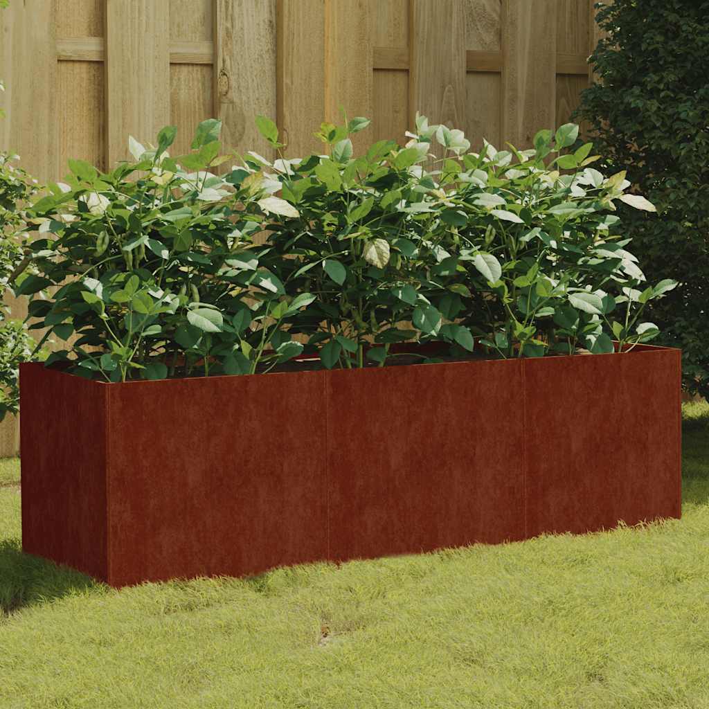 Cortenstahl Hochbeet 120x40x40 cm