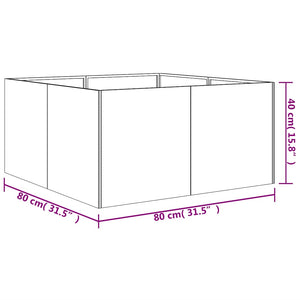 Cortenstahl Pflanzkübel 80x80x40 cm