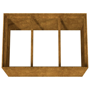 Cortenstahl Hochbeet 120x80x80 cm