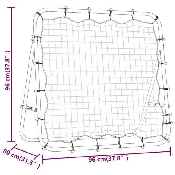Verstellbarer Fußball Rebounder 96x80x96 cm