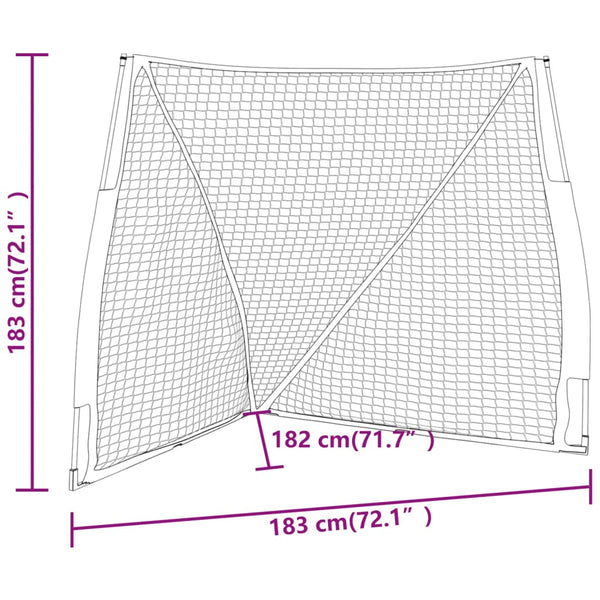 Tragbares Baseballnetz 183cm