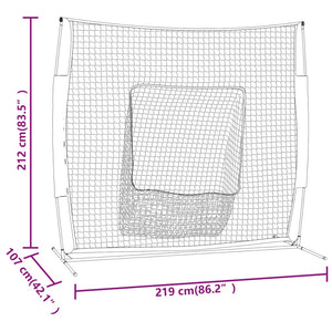Tragbares Baseballnetz 219x107x212cm
