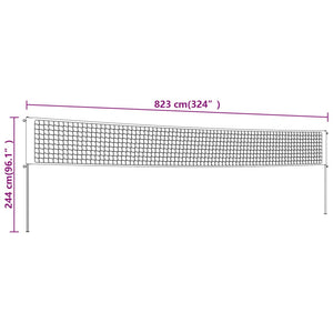 Volleyballnetz 823x244cm Gelb und Schwarz