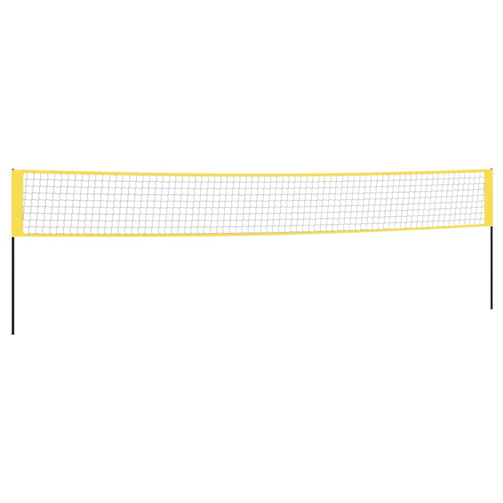 vidaXL Filet de badminton jaune et noir 600x155 cm en PE