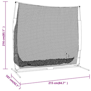 Tragbares Baseballnetz 215x107x216cm