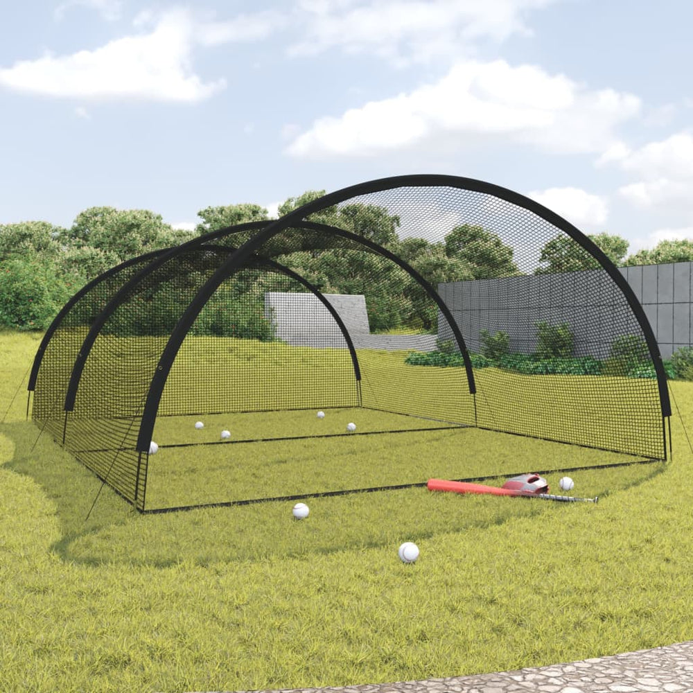 vidaXL Cage de frappe de baseball Noir 500x400x250 cm Polyester