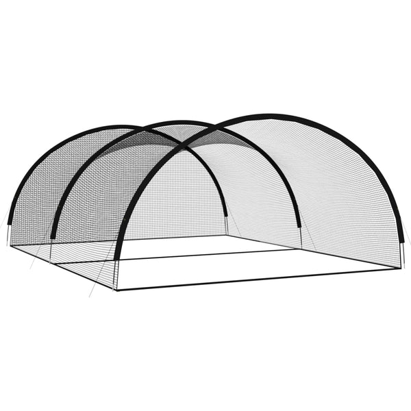 vidaXL Cage de frappe de baseball noir 600x400x250 cm polyester
