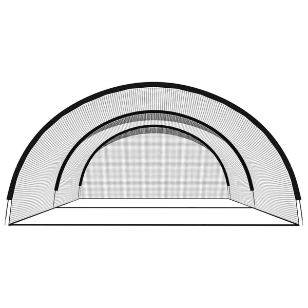 vidaXL Cage de frappe de baseball noir 600x400x250 cm polyester