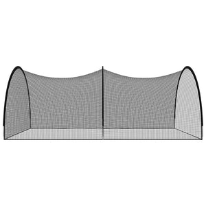 vidaXL Cage de frappe de baseball noir 600x400x250 cm polyester