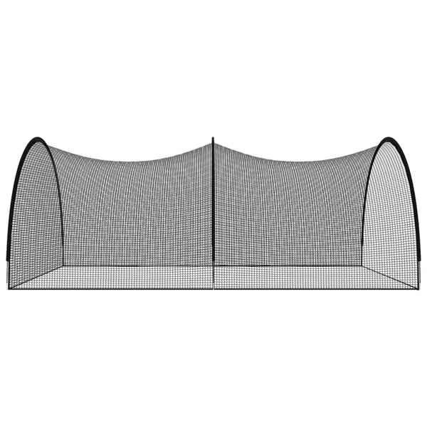 vidaXL Cage de frappe de baseball noir 600x400x250 cm polyester