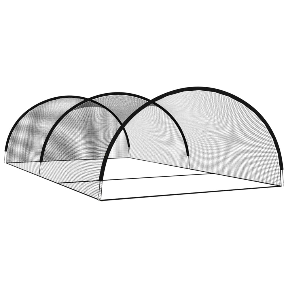 vidaXL Cage de frappe de baseball Noir 900x400x250 cm Polyester