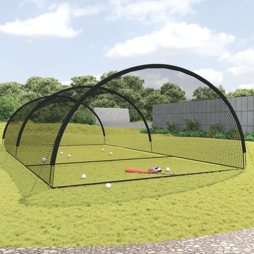 vidaXL Cage de frappe de baseball Noir 900x400x250 cm Polyester