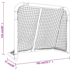 Hockey Tor Rot und Weiß 183 cm
