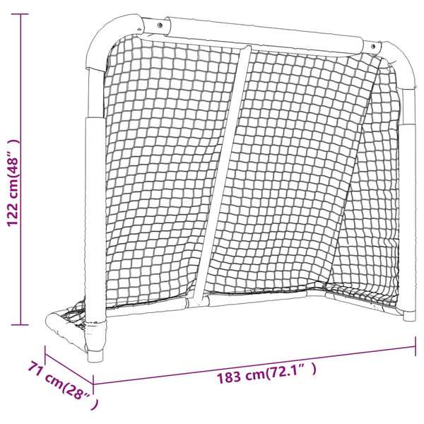 Hockey Tor Rot und Weiß 183 cm