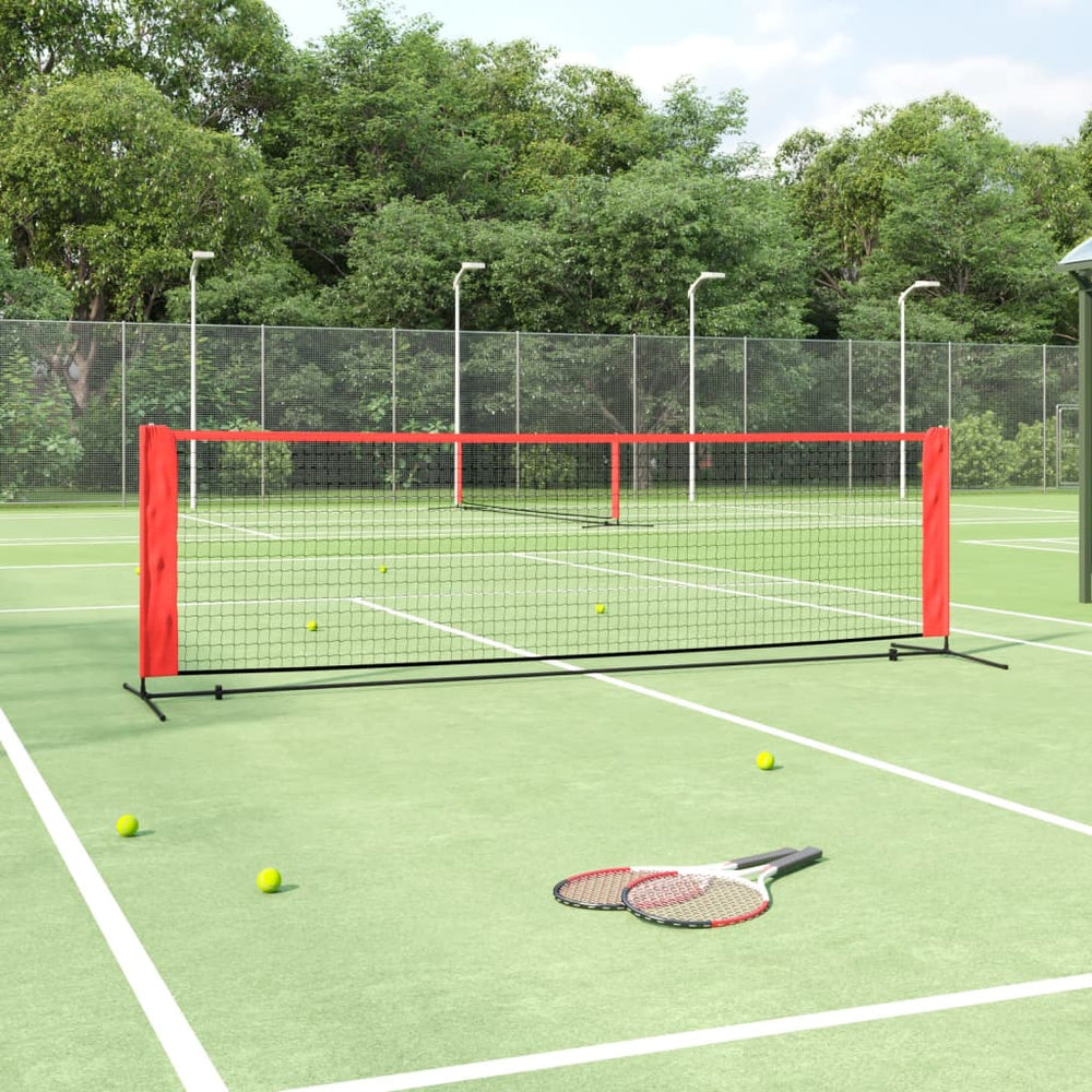 Tennisnetz 300x100 cm Schwarz/Rot