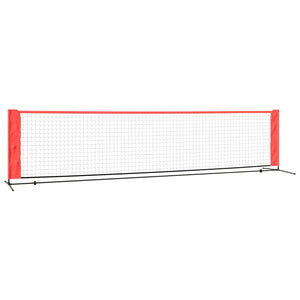 Tennisnetz 400x100 cm Schwarz/Rot