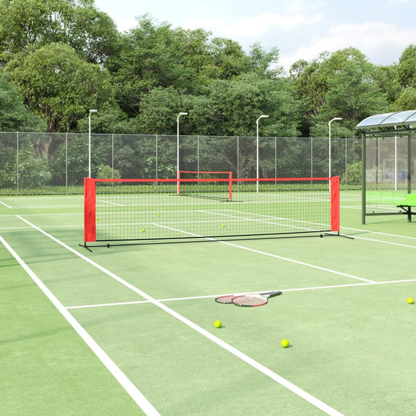Tennisnetz 400x100 cm Schwarz/Rot