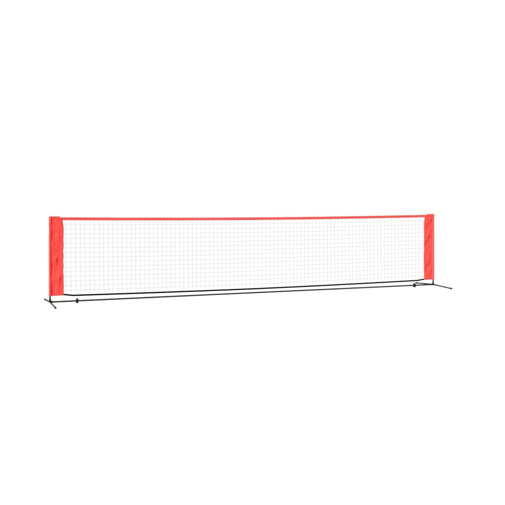 Tennisnetz 500cm Schwarz-Rot